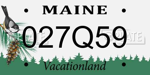 027Q59 Maine License Plate