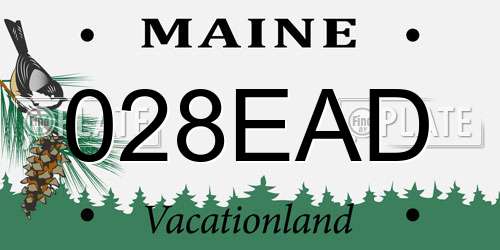 028EAD Maine License Plate