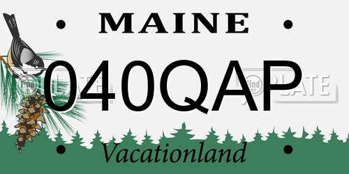 040QAP Maine License Plate