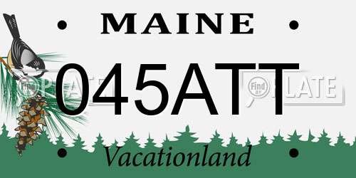 045ATT Maine License Plate