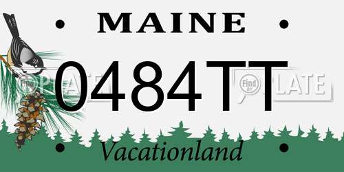 0484TT Maine License Plate