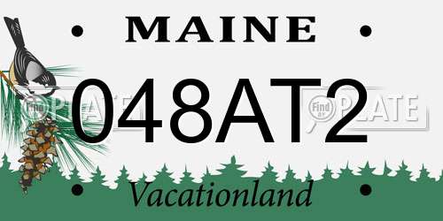048AT2 Maine License Plate