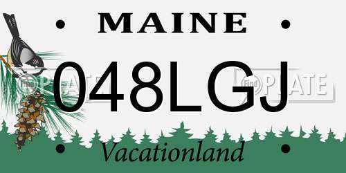 048LGJ Maine License Plate