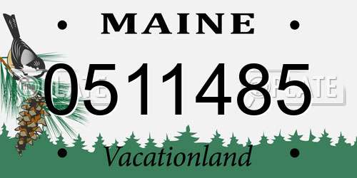 0511485 Maine License Plate