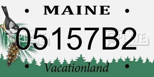 05157B2 Maine License Plate