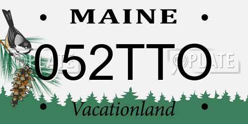 052TTO Maine License Plate