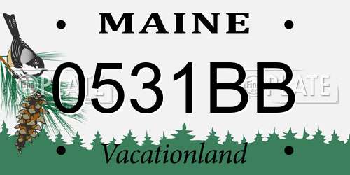 0531BB Maine License Plate