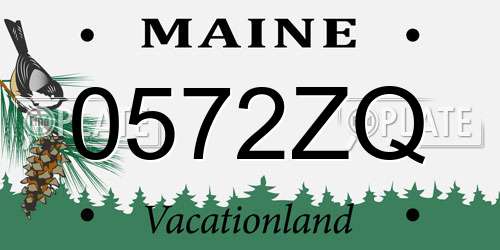 0572ZQ Maine License Plate