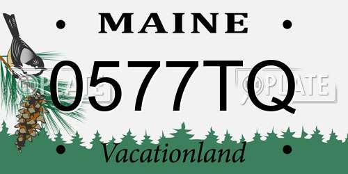 0577TQ Maine License Plate