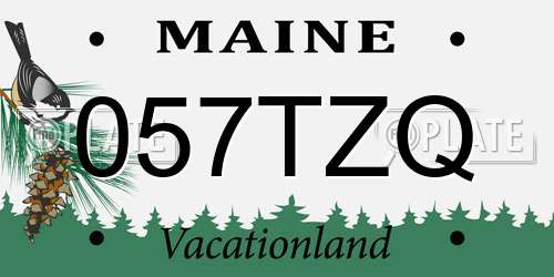 057TZQ Maine License Plate