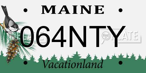064NTY Maine License Plate