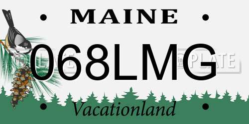 068LMG Maine License Plate
