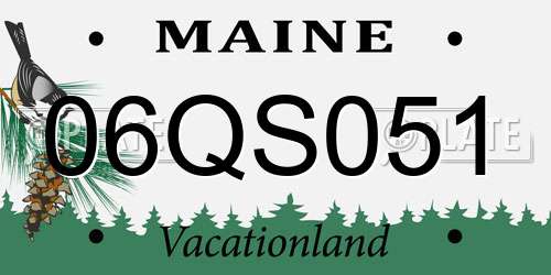 06QS051 Maine License Plate