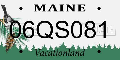 06QS081 Maine License Plate
