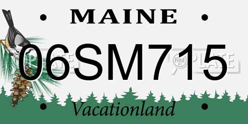 06SM715 Maine License Plate