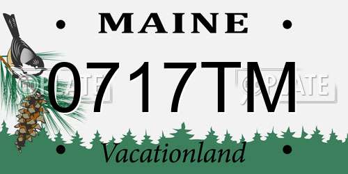 0717TM Maine License Plate