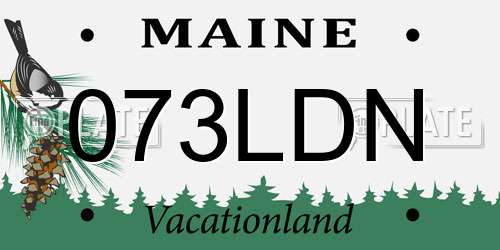 073LDN Maine License Plate