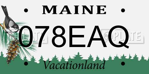078EAQ Maine License Plate