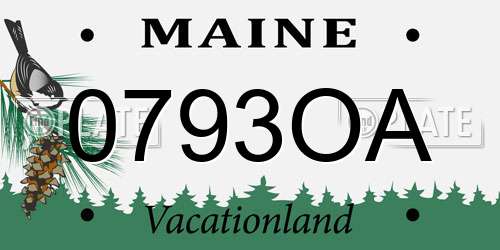 0793OA Maine License Plate