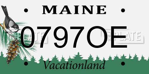0797OE Maine License Plate
