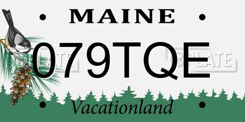 079TQE Maine License Plate
