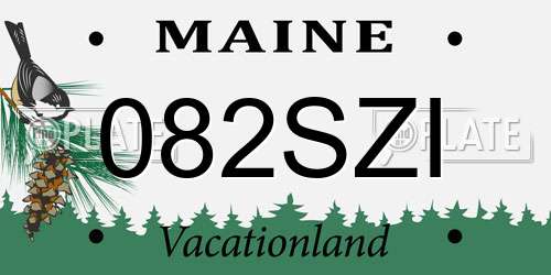 082SZI Maine License Plate