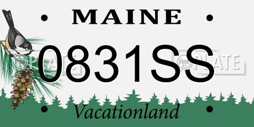 0831SS Maine License Plate