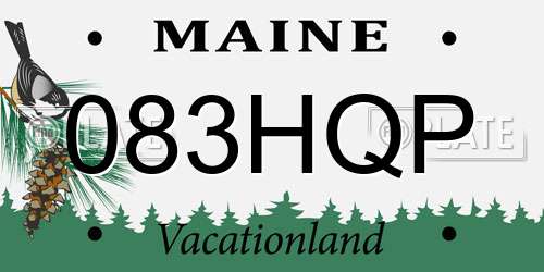 083HQP Maine License Plate