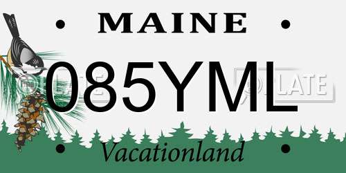 085YML Maine License Plate