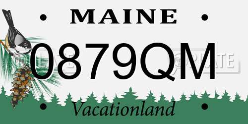 0879QM Maine License Plate