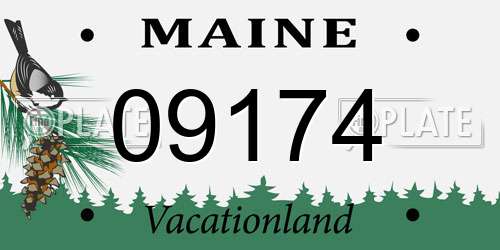 09174 Maine License Plate