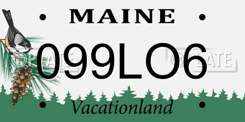 099LO6 Maine License Plate