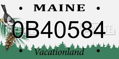 0B40584 Maine License Plate