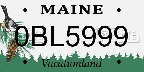0BL5999 Maine License Plate