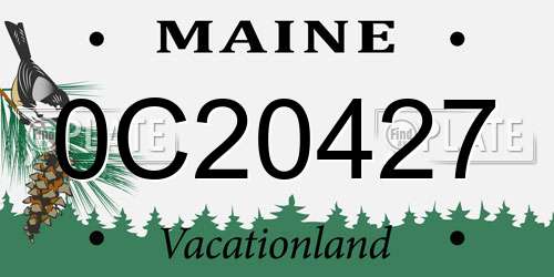 0C20427 Maine License Plate