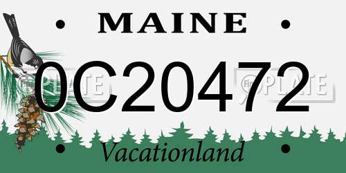 0C20472 Maine License Plate