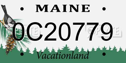 0C20779 Maine License Plate