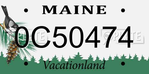 0C50474 Maine License Plate