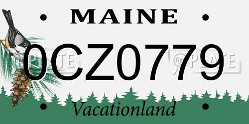 0CZ0779 Maine License Plate