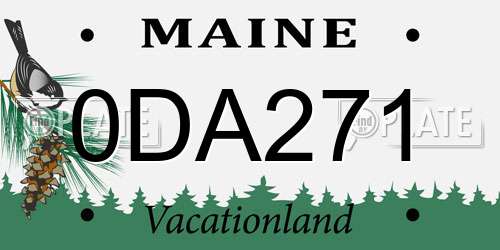 0DA271 Maine License Plate