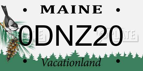 0DNZ20 Maine License Plate