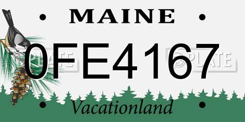 0FE4167 Maine License Plate