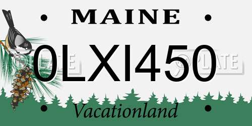 0LXI450 Maine License Plate