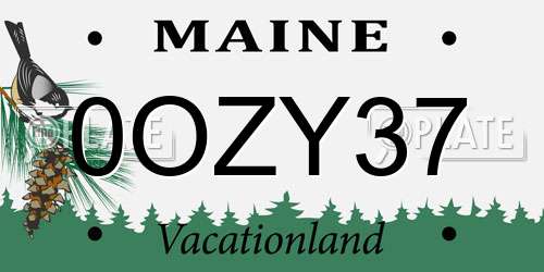 0OZY37 Maine License Plate