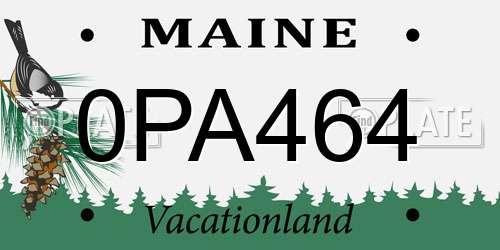 0PA464 Maine License Plate