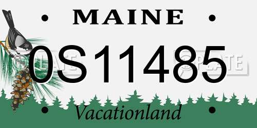 0S11485 Maine License Plate