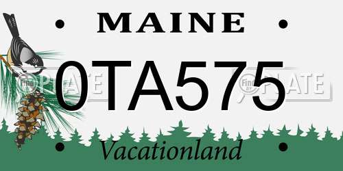 0TA575 Maine License Plate