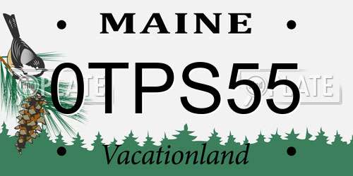 0TPS55 Maine License Plate
