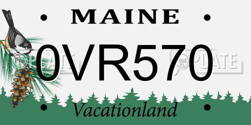 0VR570 Maine License Plate