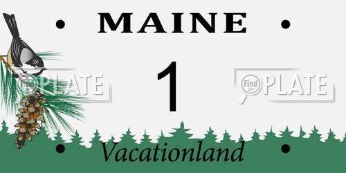 1 Maine License Plate